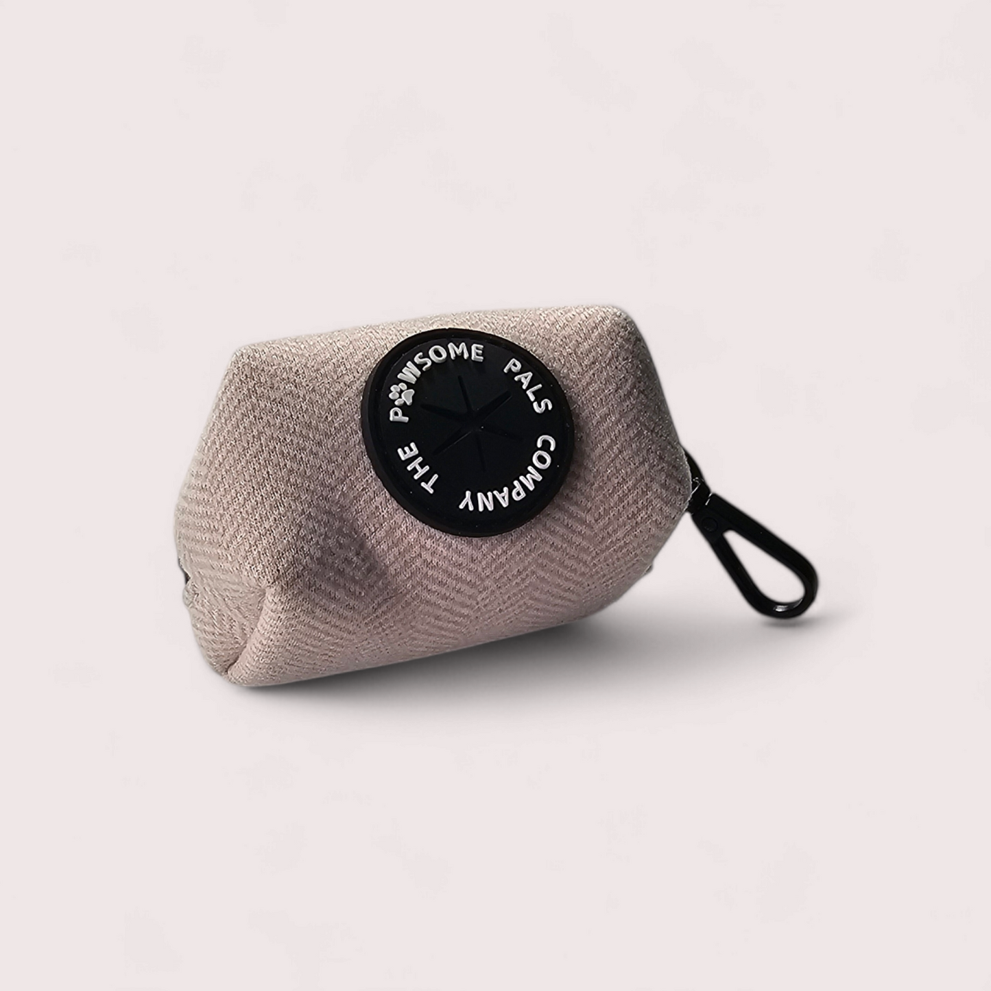 Luxe Tweed collection | Poo bag pouch | Pale Pink