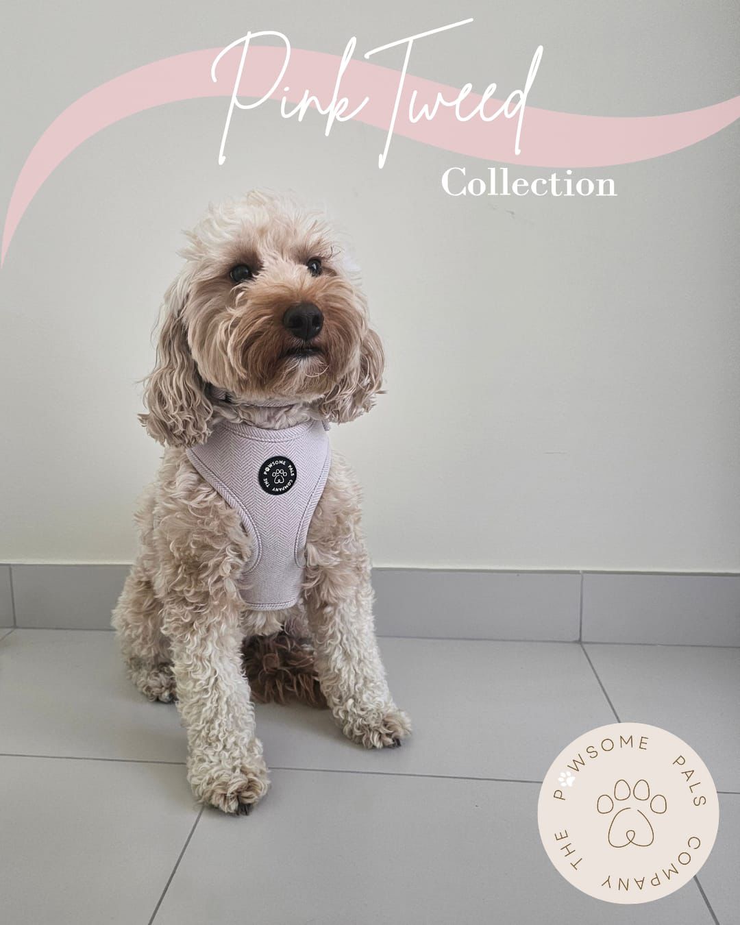 Luxe Tweed collection | Harness | Pale Pink