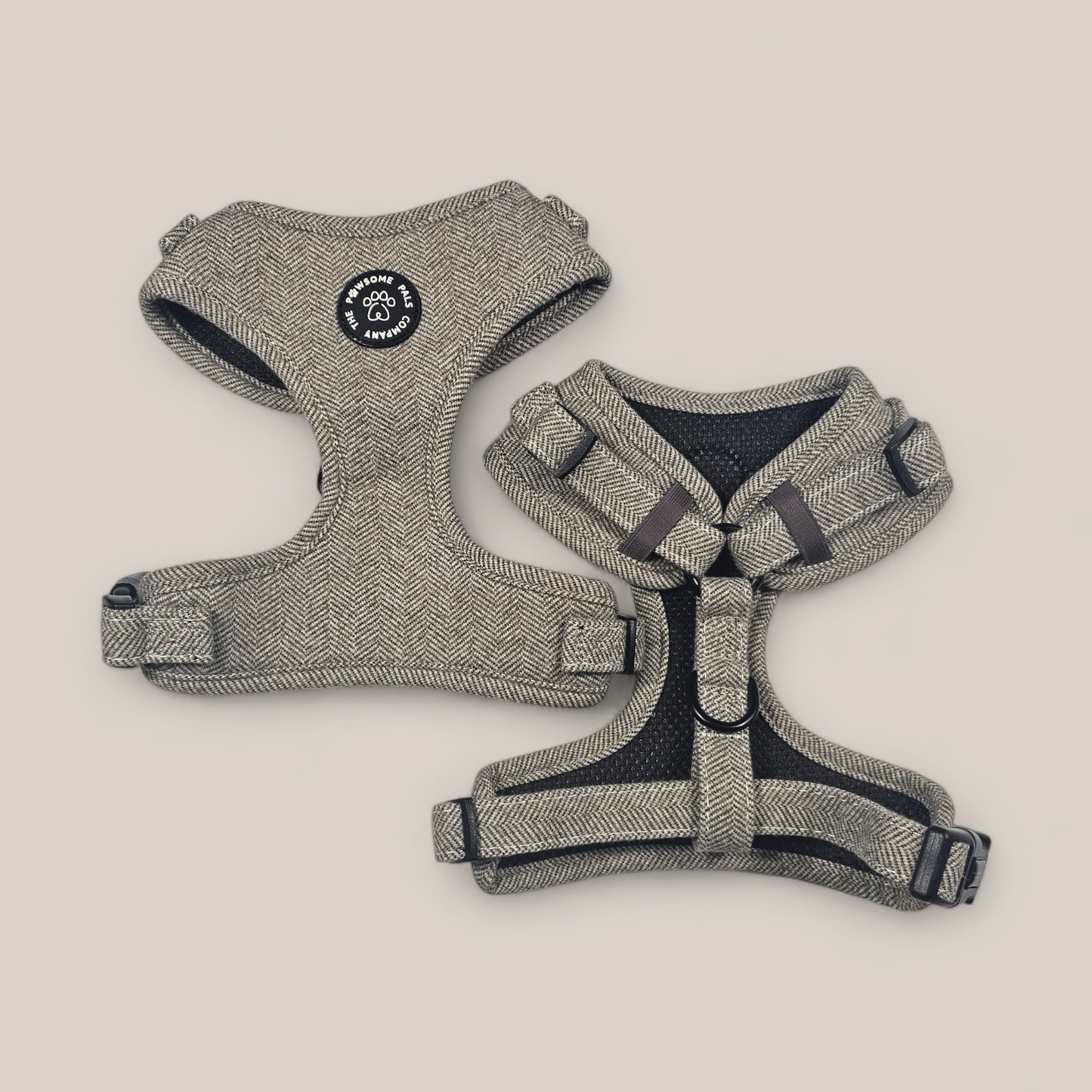 Luxe Tweed Collection | Harness | Biscuit