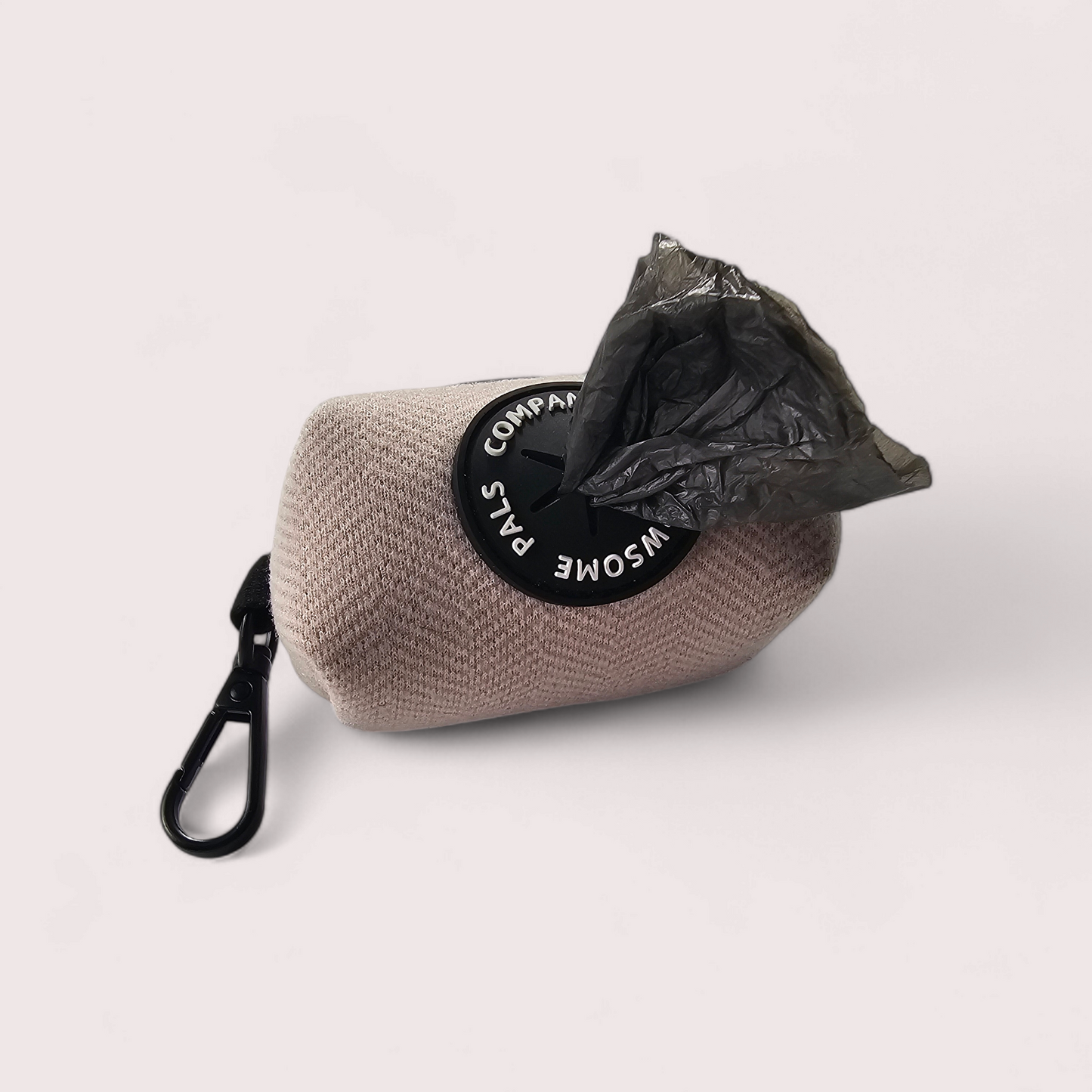 Luxe Tweed collection | Poo bag pouch | Pale Pink
