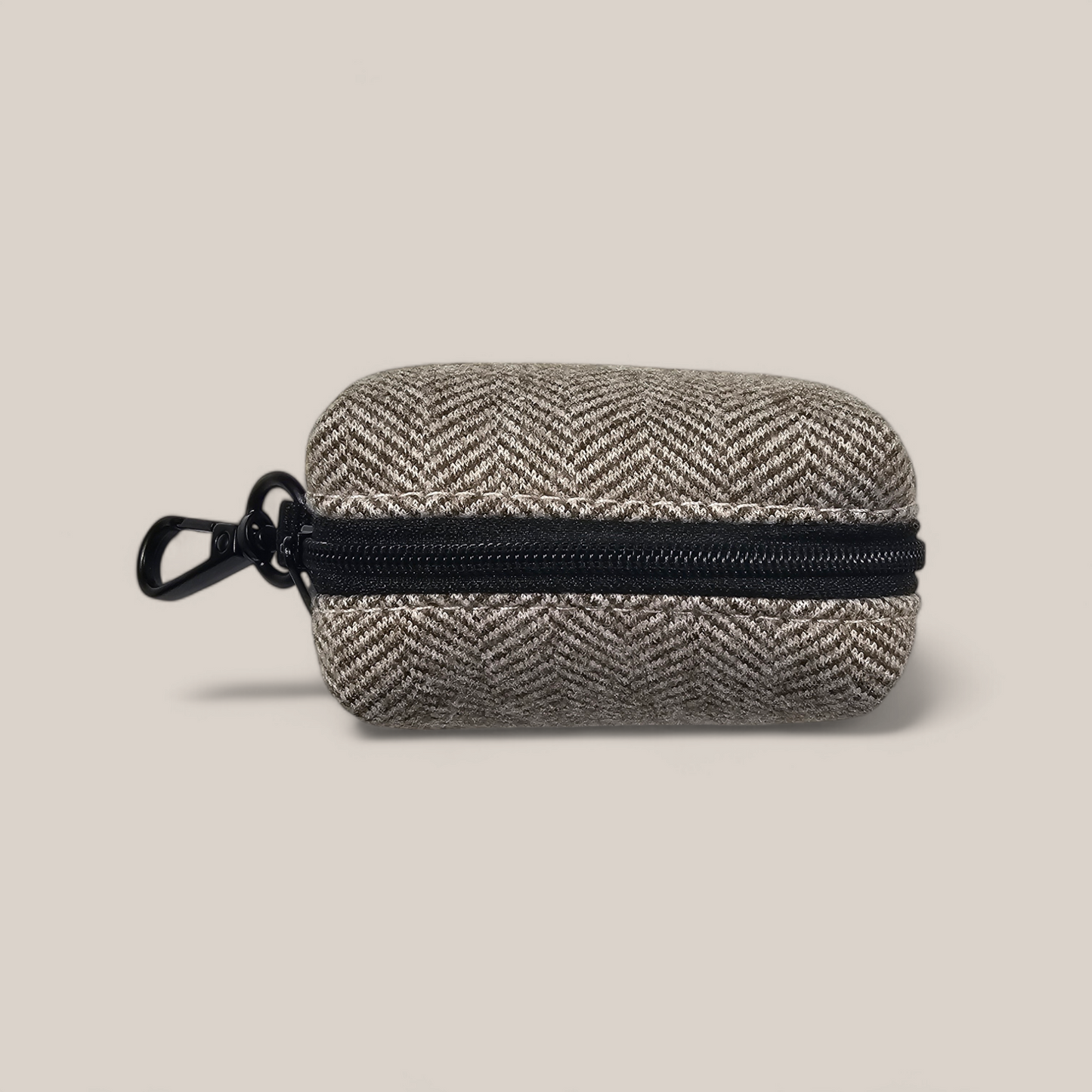 Luxe Tweed Collection | Poo bag pouch | Biscuit
