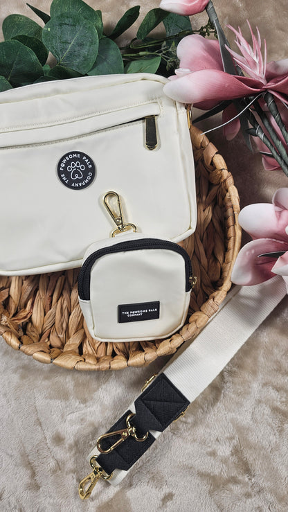 Oyster White Walking Bag & Treat Pouch