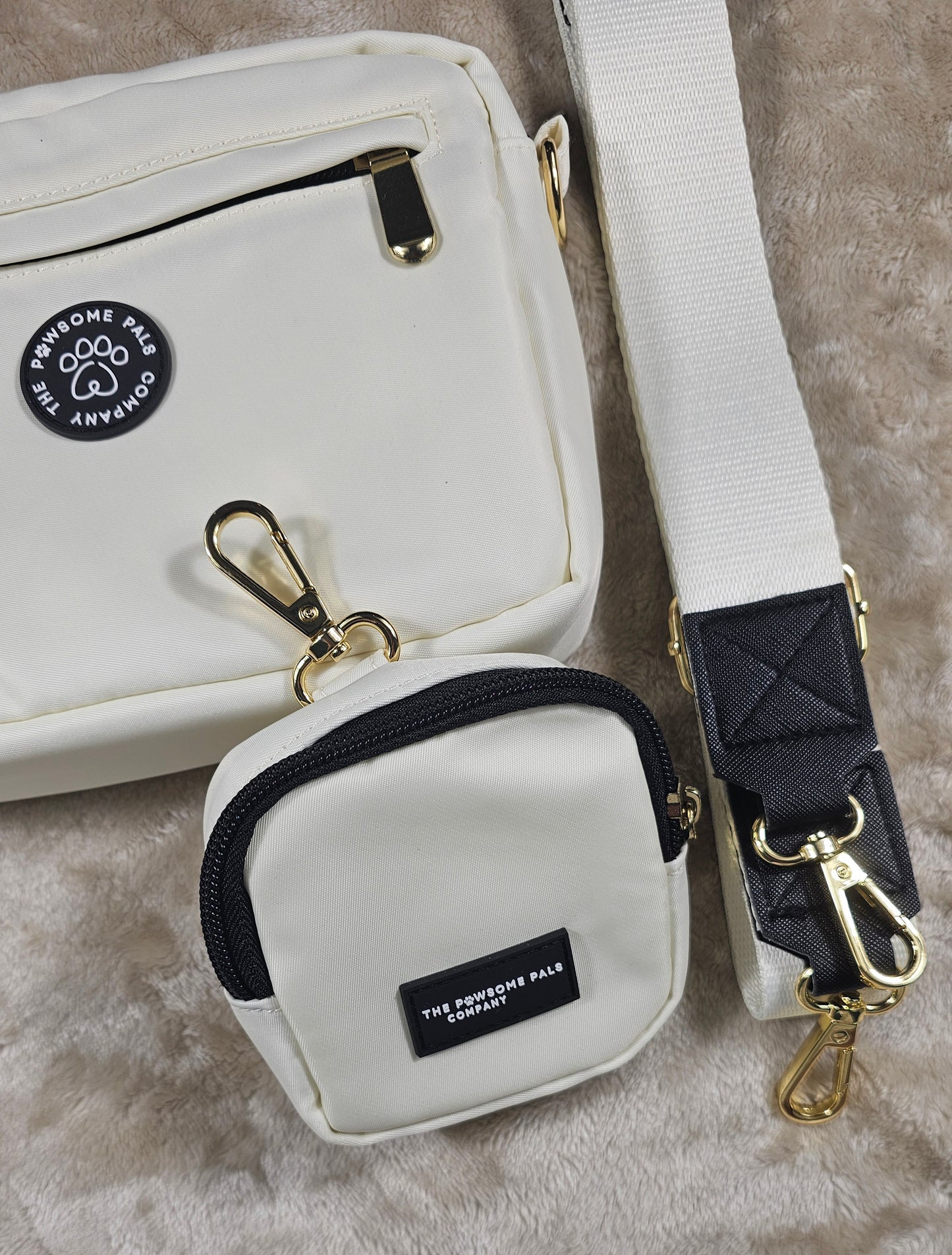 Oyster White Walking Bag & Treat Pouch