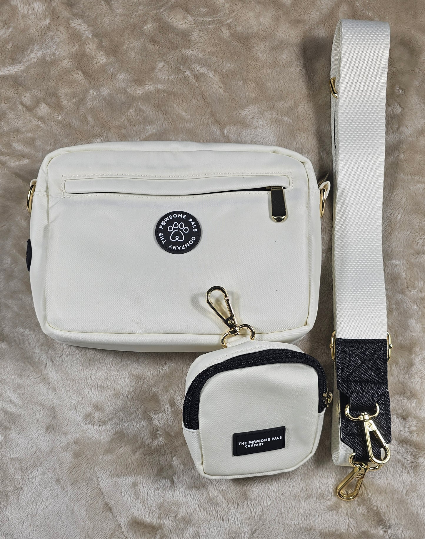 Oyster White Walking Bag & Treat Pouch